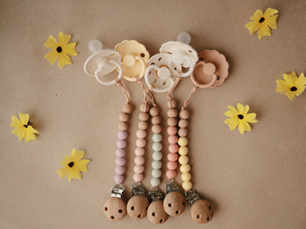 Mushie Silicone Pacifier Clip | Eva