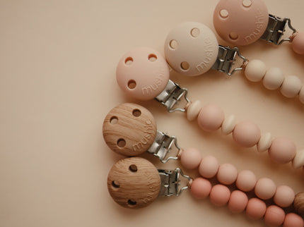 Mushie Silicone Pacifier Clip | Eva