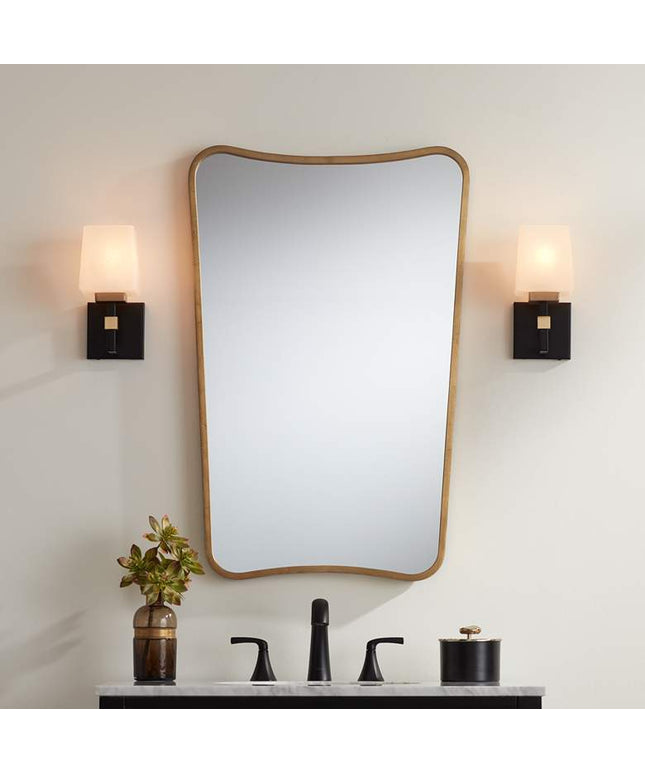 Possini Euro Beauregard Wall Sconce Set with Uttermost Segundo Wall Mirror