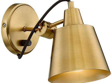 Possini Euro Capetown 8" High Warm Brass Swivel Wall Sconce Set of 2