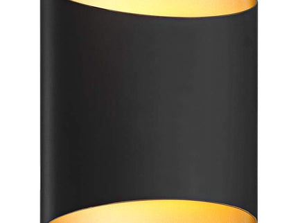 Possini Euro Everard 10" High Black and Gold LED Wall Sconce Set of 2