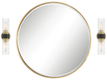 Possini Euro Idyll Wall Sconce Set with Uttermost Mayfair Wall Mirror