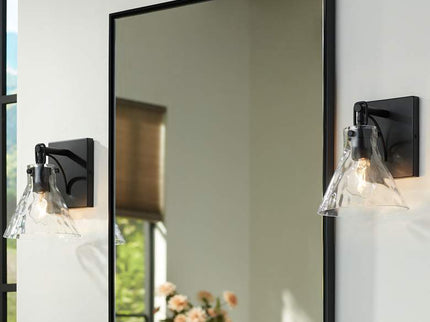 Possini Euro Ishii 9 1/4" Wide Matte Black Wall Sconce Set of 2