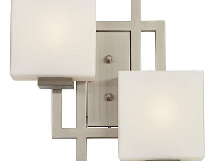 Possini Euro Lighting on the Square 15.5" Nickel Wall Sconces Set of 2