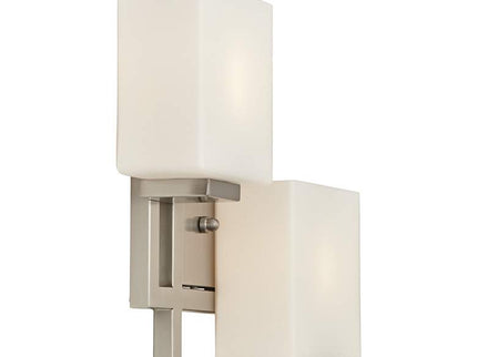 Possini Euro Lighting on the Square 15.5" Nickel Wall Sconces Set of 2