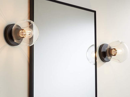 Possini Euro Michaelis 6 1/4" High Black Wall Sconce Set of 2