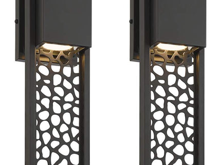 Possini Euro Miele 16" High Matte Black Wall Sconce Set of 2