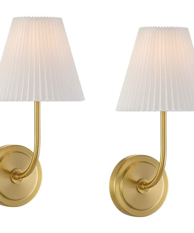 Possini Euro Nina 14" High Gold Plate Wall Sconce Set of 2