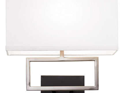 Possini Euro Trixie Brushed Nickel Rectangle Plug-In Wall Lamps Set of 2