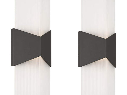 Possini Euro Tux 18"H Black and White LED Outdoor Wall Light Set of 2