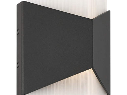 Possini Euro Tux 18"H Black and White LED Outdoor Wall Light Set of 2