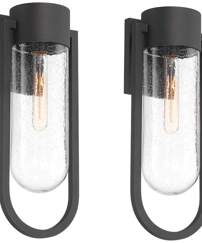 Possini Euro Villa Lane 18 1/2" High Sand Black Wall Sconce Set of 2