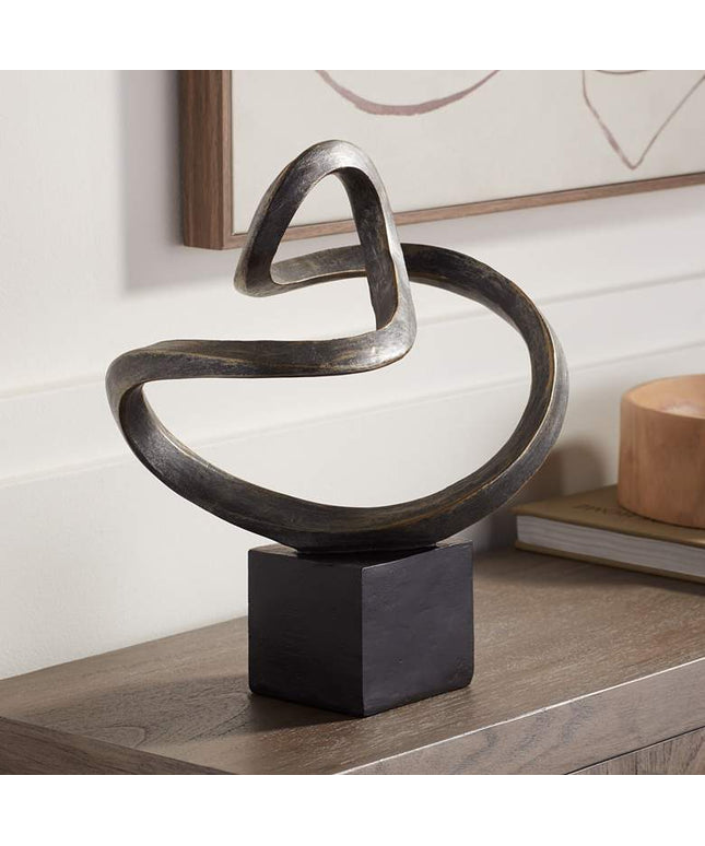 Prader 13 1/2" High Matte Bronze Abstract Sculpture