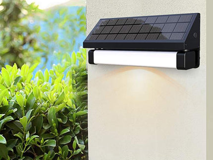 Pure Digital 11 4/5" Wide Black LED Outdoor Solar Powered Light