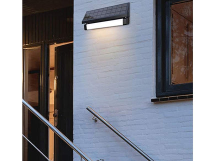 Pure Digital 11 4/5" Wide Black LED Outdoor Solar Powered Light