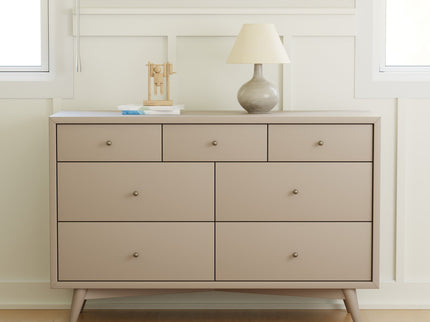 M15916TPE,Palma 7-Drawer Double Dresser  Assembled in Taupe