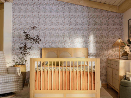 M24801HYPSEW,Namesake,Eloise 4-in-1 Convertible Crib in Honey & Performance Sand Eco-Weave