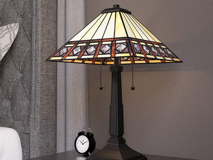 Quoizel Chardonnay 23" High 2-Light Matte Black Mission Table Lamp