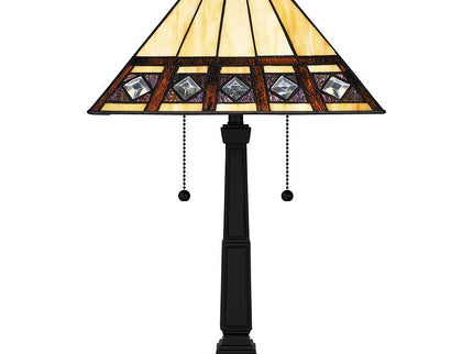 Quoizel Chardonnay 23" High 2-Light Matte Black Mission Table Lamp