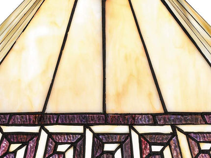 Quoizel Edith 24 1/2" High Matte Black Art Glass Mission Table Lamp