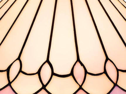 Quoizel Inez 24" High Matte Black Tiffany-Style Glass Table Lamp