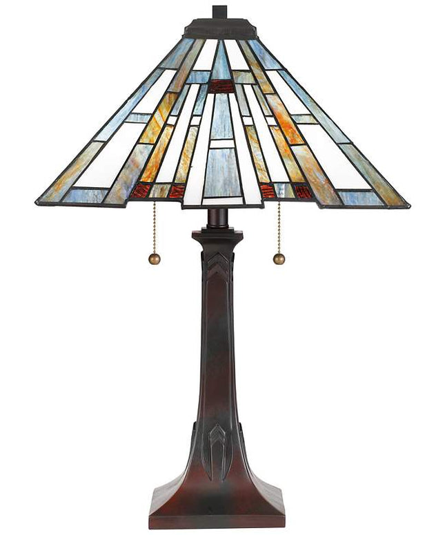 Quoizel Maybeck 24 3/4" Valiant Bronze Tiffany-Style Table Lamp