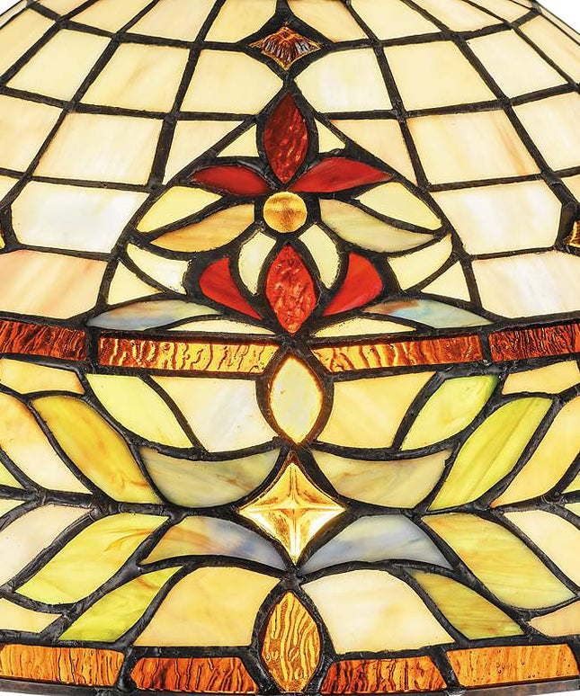 Quoizel Quinn 22 1/2" High Bronze Tiffany-Style Accent Table Lamp