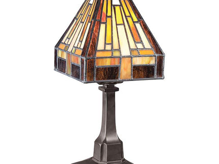 Quoizel Stephen 12" High Vintage Bronze Tiffany Style Accent Lamp