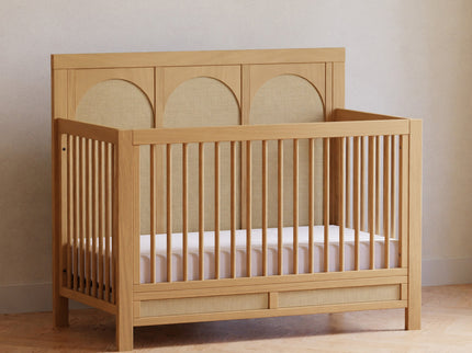 M24801HYPSEW,Namesake,Eloise 4-in-1 Convertible Crib in Honey & Performance Sand Eco-Weave