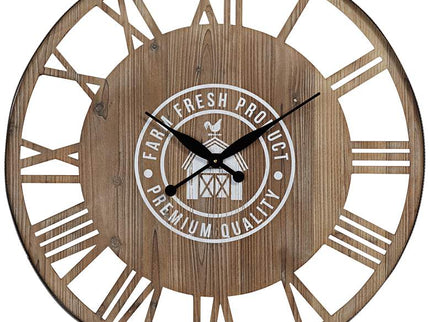 River Parks Farm Fresh 31 1/2" Round Roman Numeral Wood Wall Clock