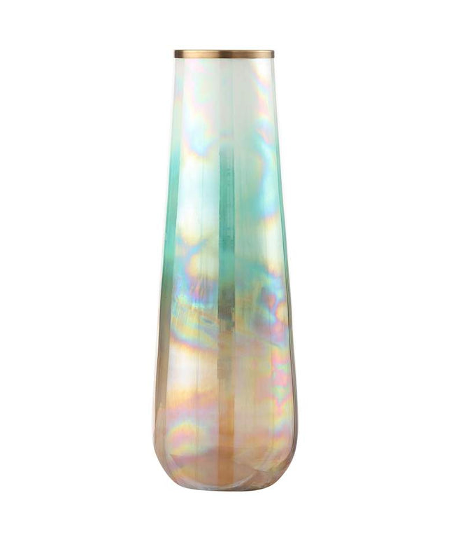 Rowan 22" High Iridescent Multi-Hued Glass Vase