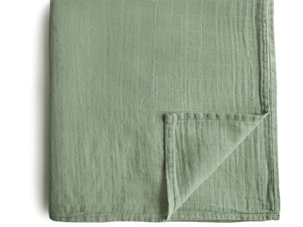 Mushie Organic Cotton Muslin Swaddle Blanket