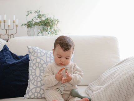 Mushie Silicone Pacifier Clip | Eva