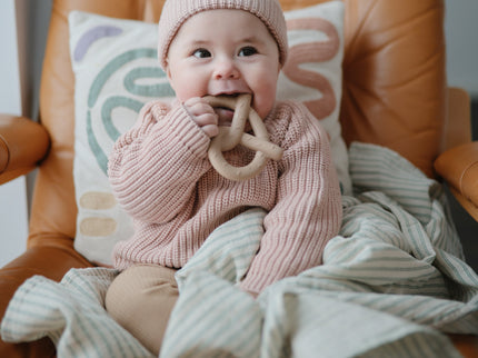 Mushie Organic Cotton Muslin Swaddle Blanket