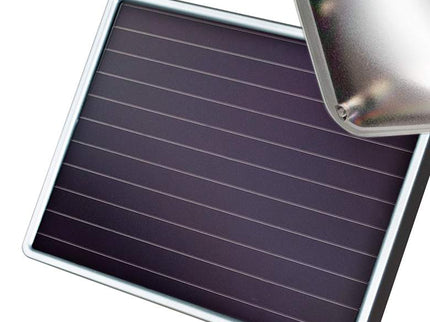 Silver Motion-Activated Solar LED Security Light