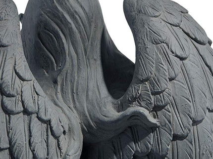 Standing Angel 25" High Faux Greystone Indoor-Outdoor Statue