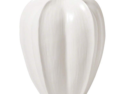 Star Fruit Large Matte White 13" High Ceramic Vase