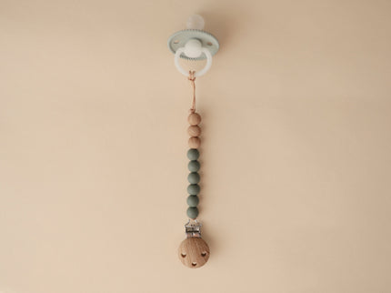 Mushie Silicone Pacifier Clip | Eva