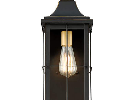 Sunderland 18 1/2" High Black Finish Steel Wall Sconce Set of 2