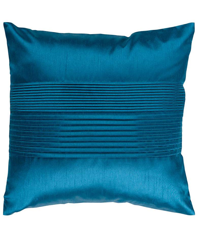 Surya Center Pleated 18" Square Teal Throw Pillow