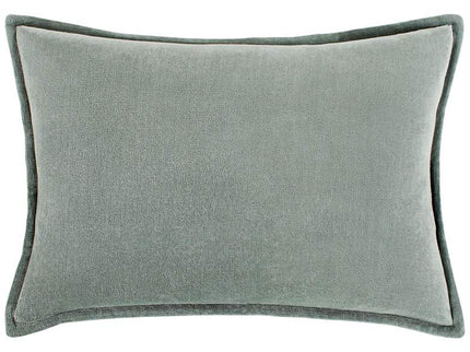 Surya Cotton Velvet Sea Foam 19" x 13" Decorative Pillow