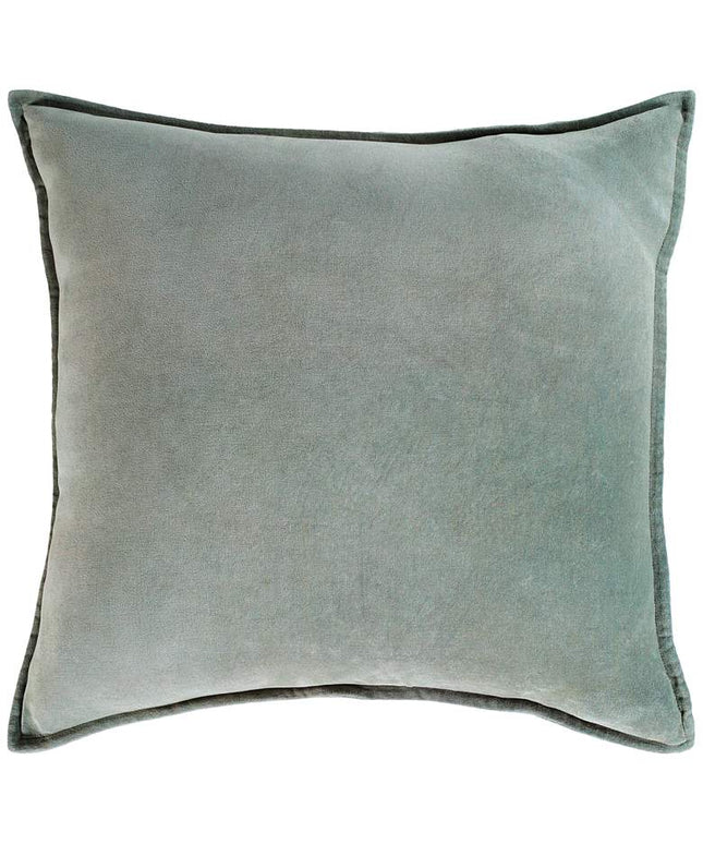 Surya Cotton Velvet Sea Foam 20" Square Decorative Pillow