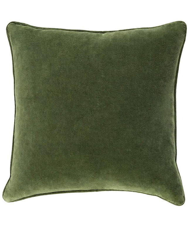 Surya Safflower Grass Green 18" Square Decorative Pillow