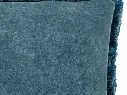 Surya Washed Cotton Velvet Denim 20" Square Throw Pillow