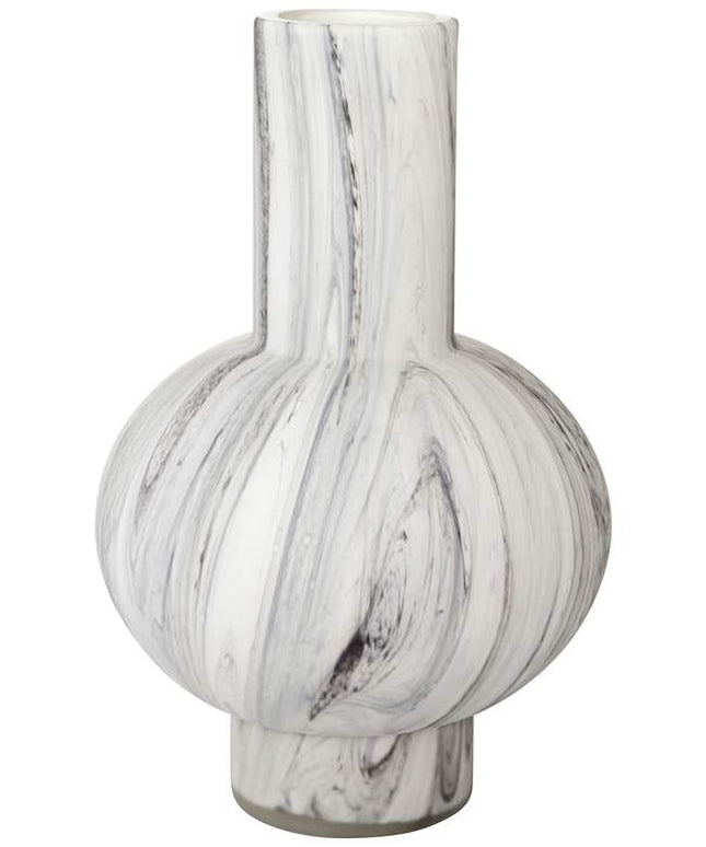 Taos Matte Black & White 11 3/4"H Decorative Vase