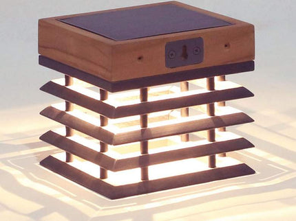 Tekura 6" High Teak Wood Motion Sensor Outdoor Solar Sconce