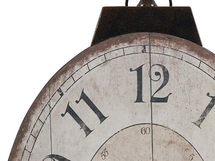 Thaddeus Antique White 17 3/4" x 29" Oval Wall Clock