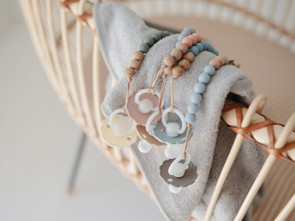 Mushie Silicone Pacifier Clip | Eva