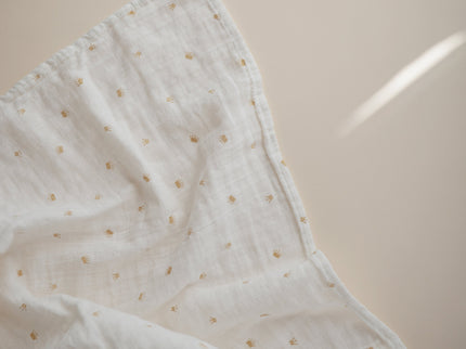 Mushie Organic Cotton Muslin Swaddle Blanket