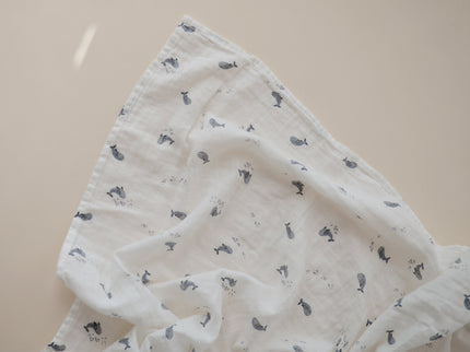 Mushie Organic Cotton Muslin Swaddle Blanket